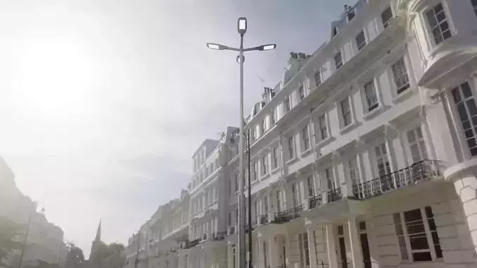 Street Light 12 version 9 5m with pole 2 Low-poly 3D model