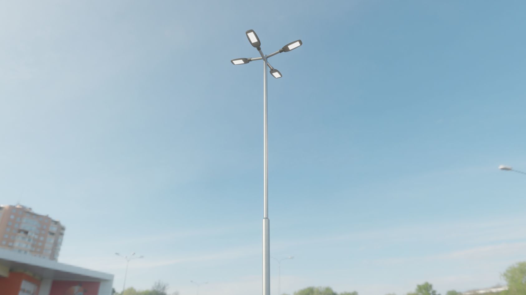 Street Light 12 version 9 5m with pole 2 Low-poly 3D model_56