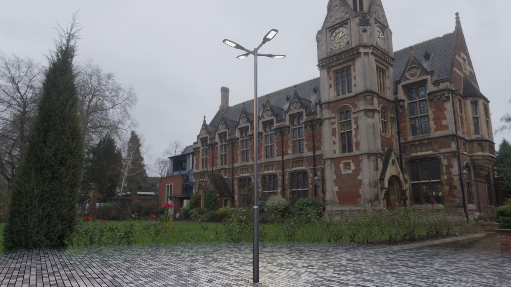 Street Light 12 version 9 5m with pole 2 Low-poly 3D model_99