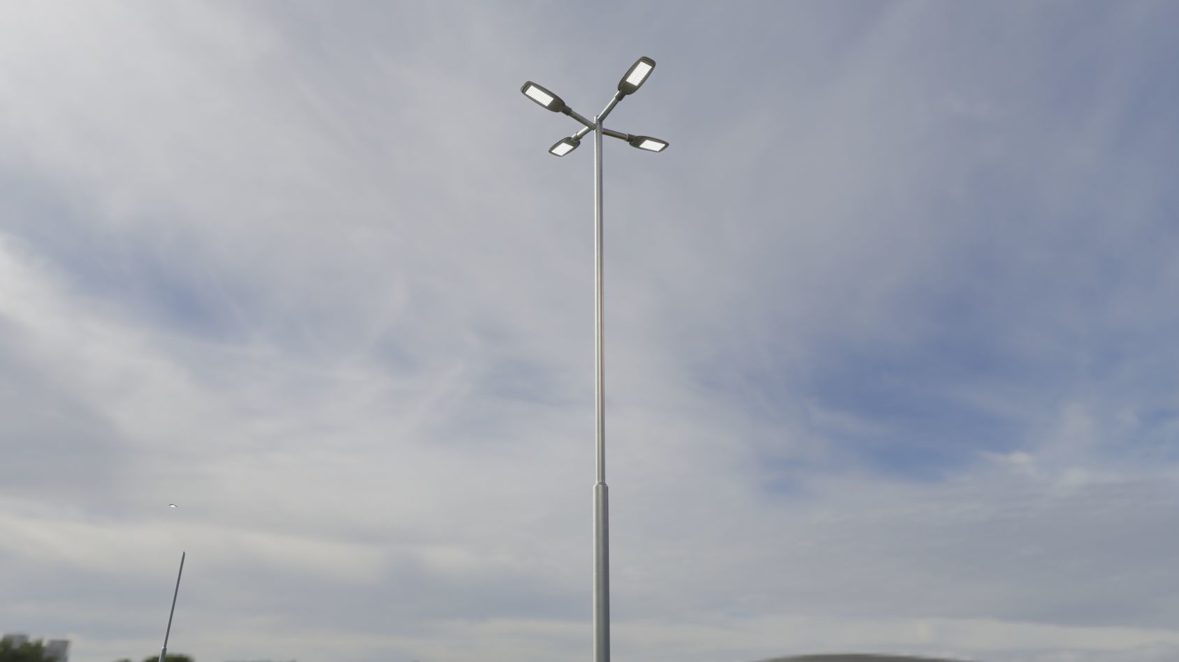 Street Light 12 version 9 5m with pole 2 Low-poly 3D model_59