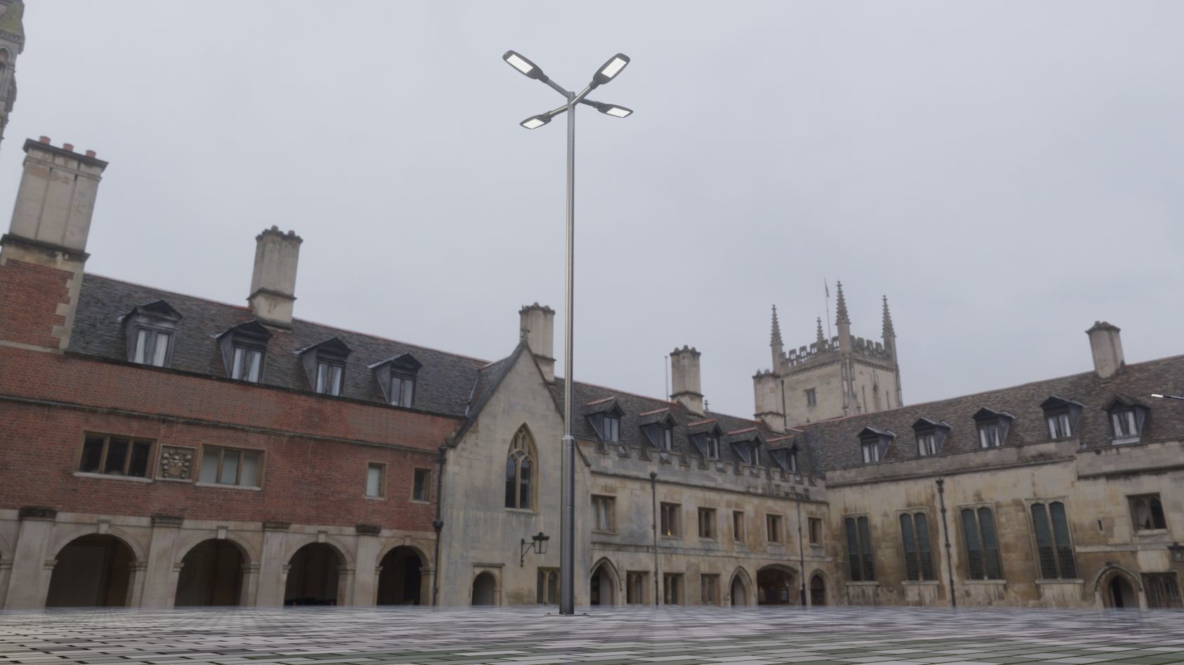 Street Light 12 version 9 5m with pole 2 Low-poly 3D model_34