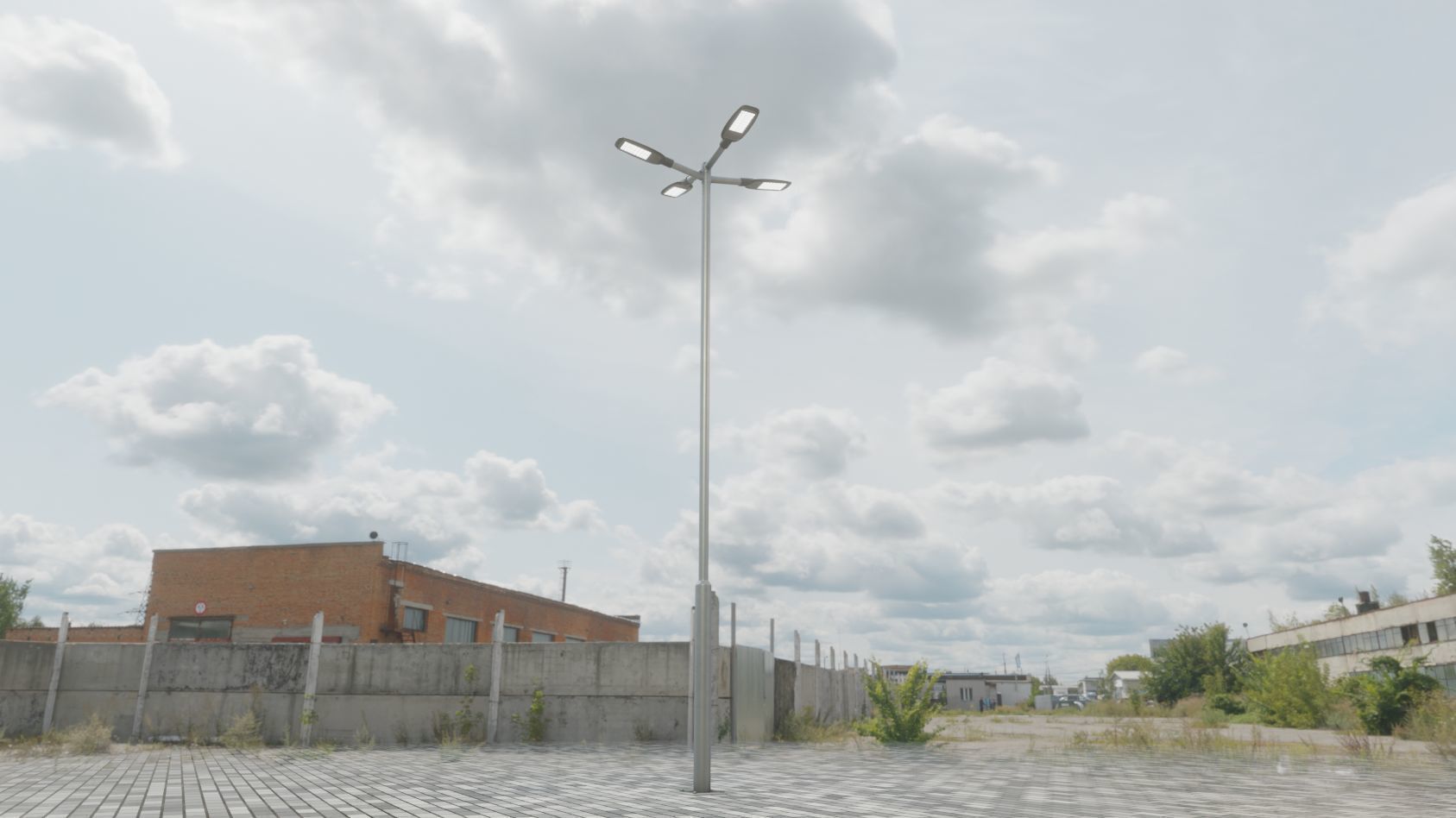 Street Light 12 version 9 5m with pole 2 Low-poly 3D model_83