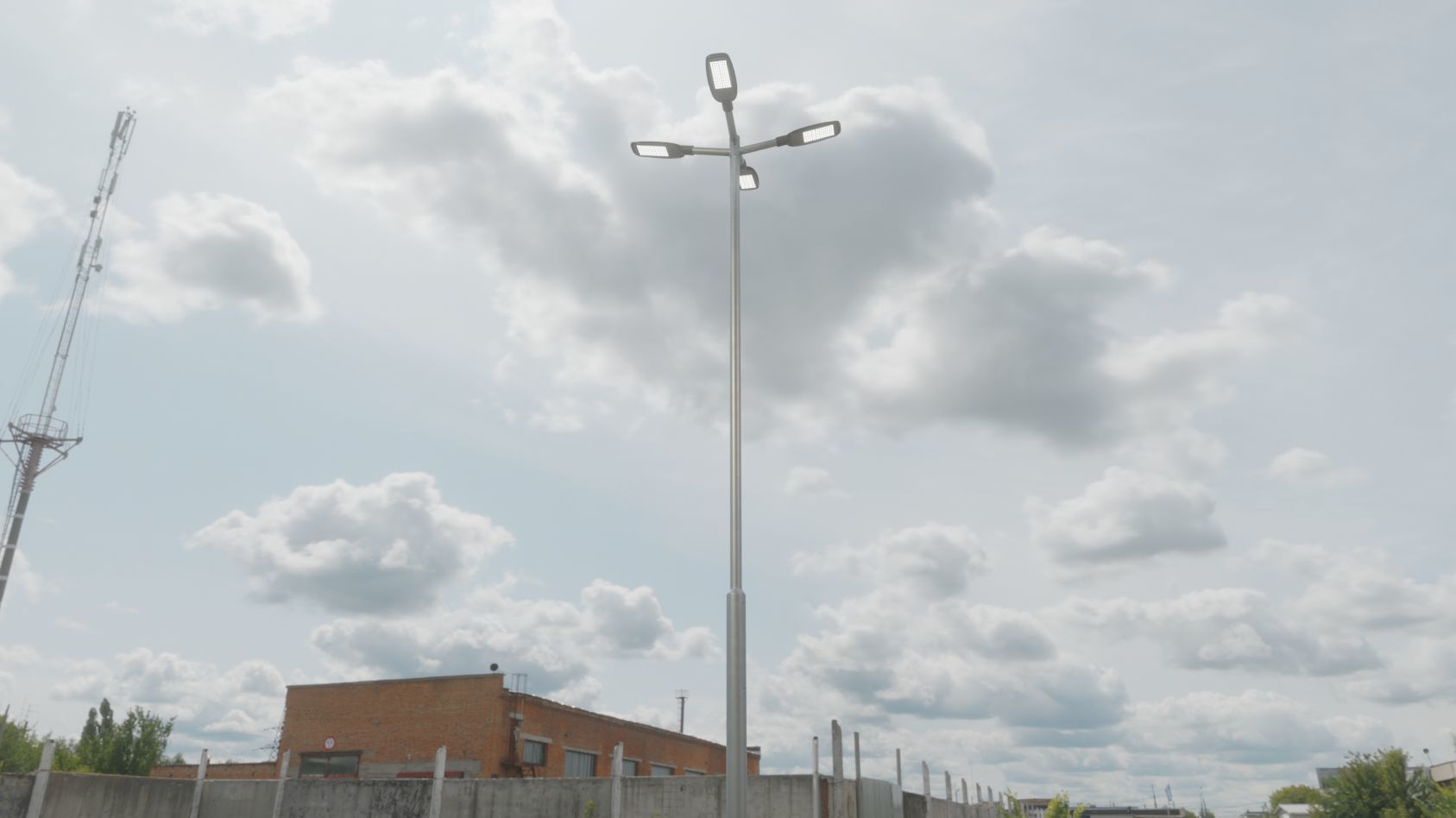 Street Light 12 version 9 5m with pole 2 Low-poly 3D model_3
