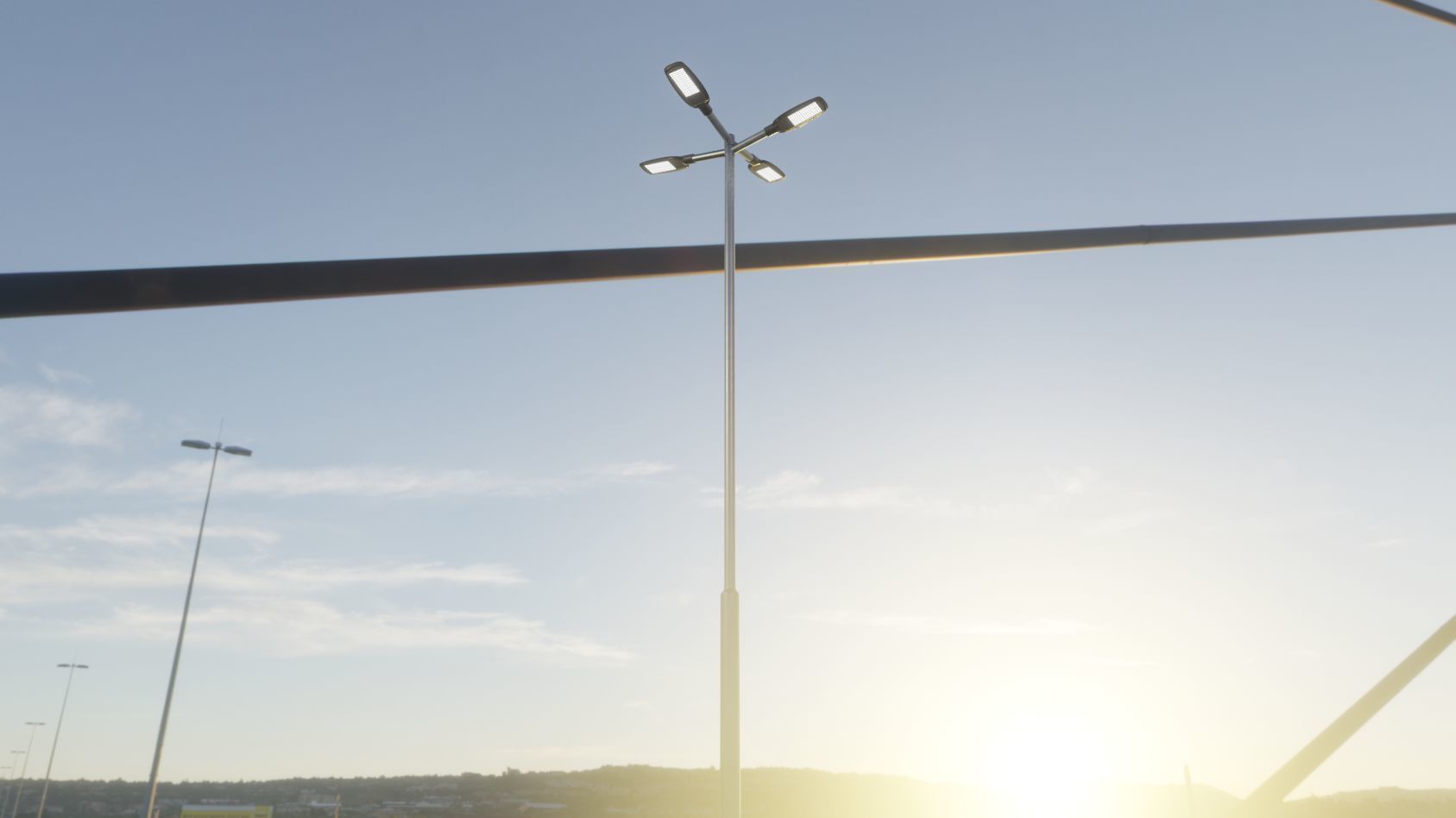 Street Light 12 version 9 5m with pole 2 Low-poly 3D model_5