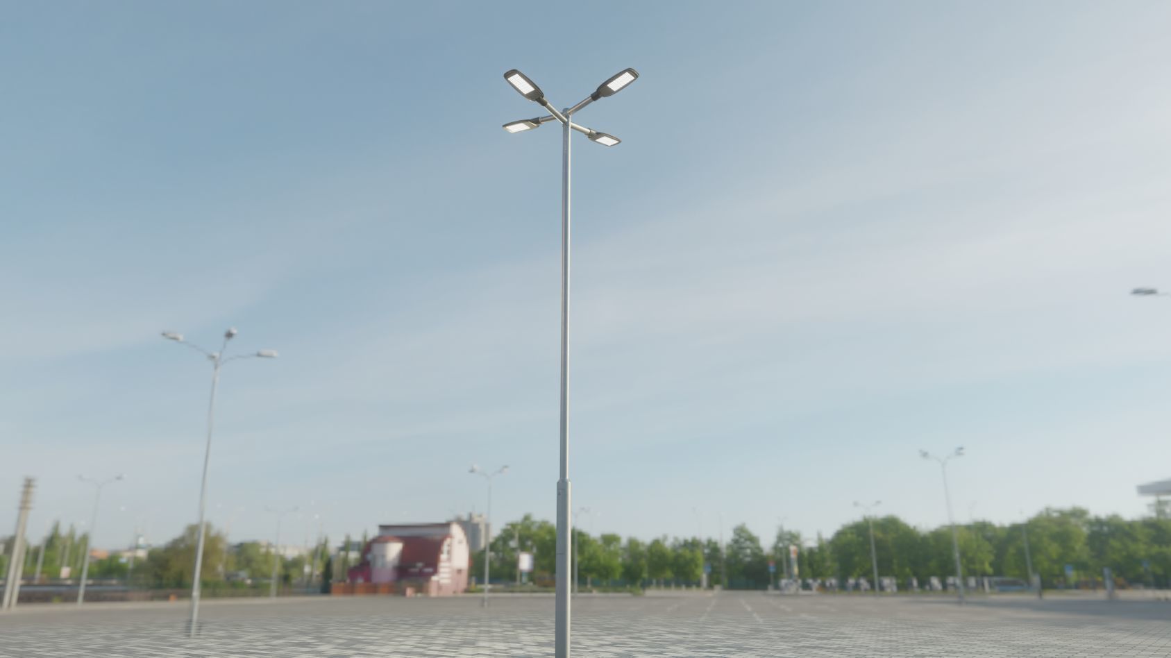 Street Light 12 version 9 5m with pole 2 Low-poly 3D model_41