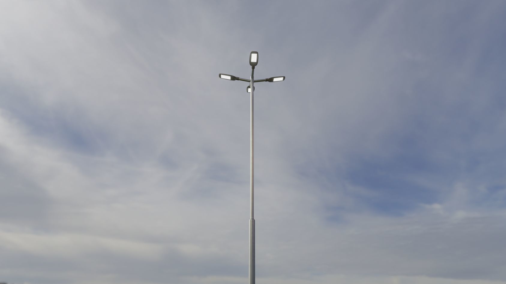 Street Light 12 version 9 5m with pole 2 Low-poly 3D model_29