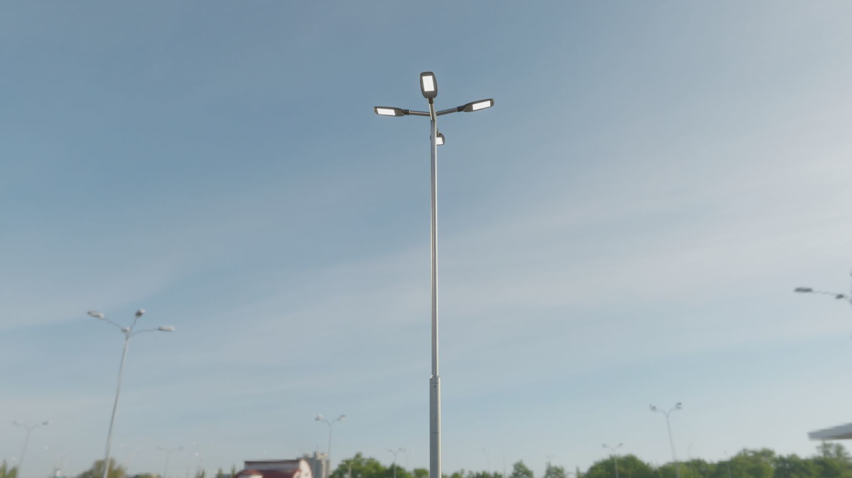 Street Light 12 version 9 5m with pole 2 Low-poly 3D model_61