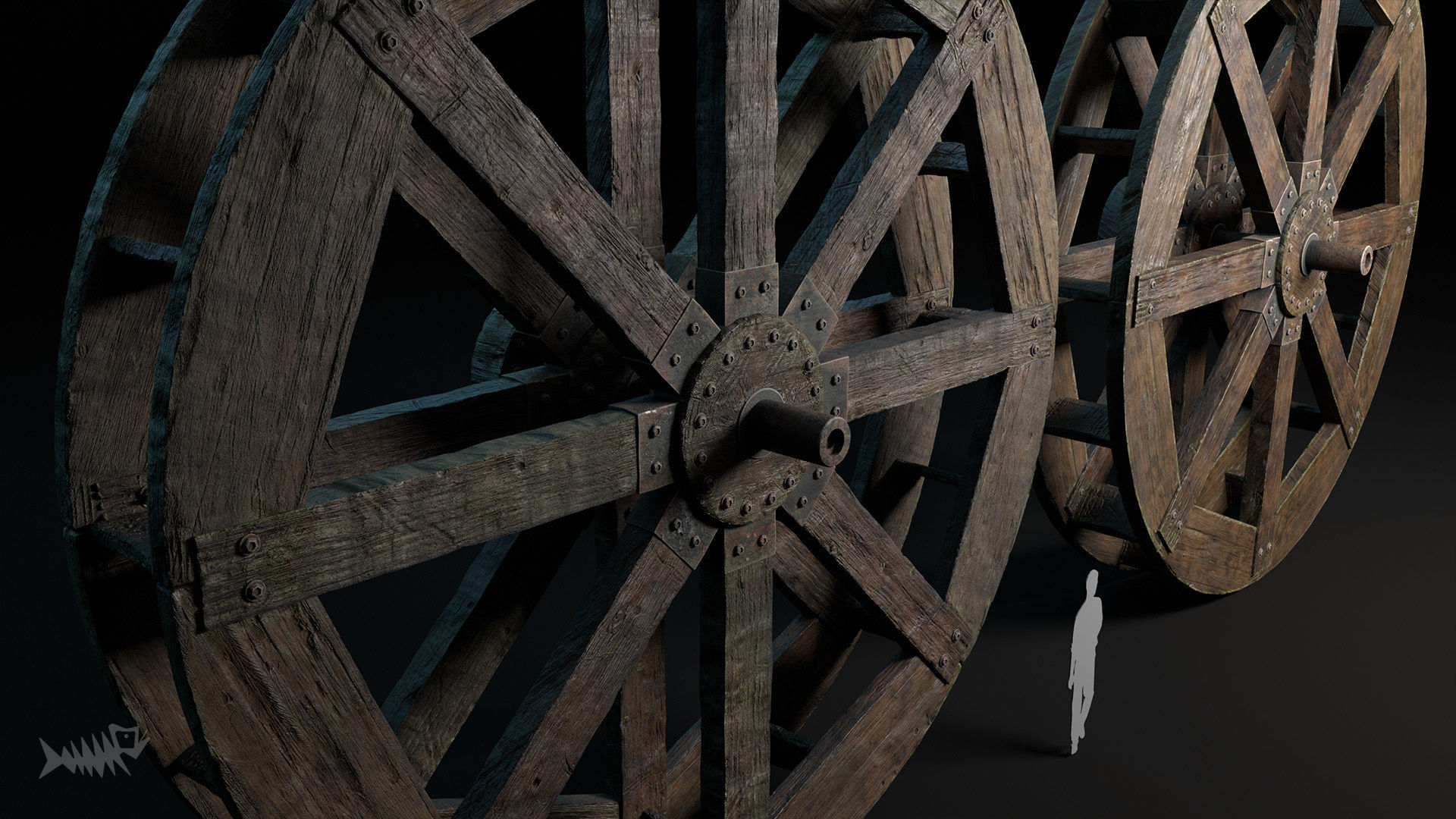 WATER MILL Low-poly 3D model_3