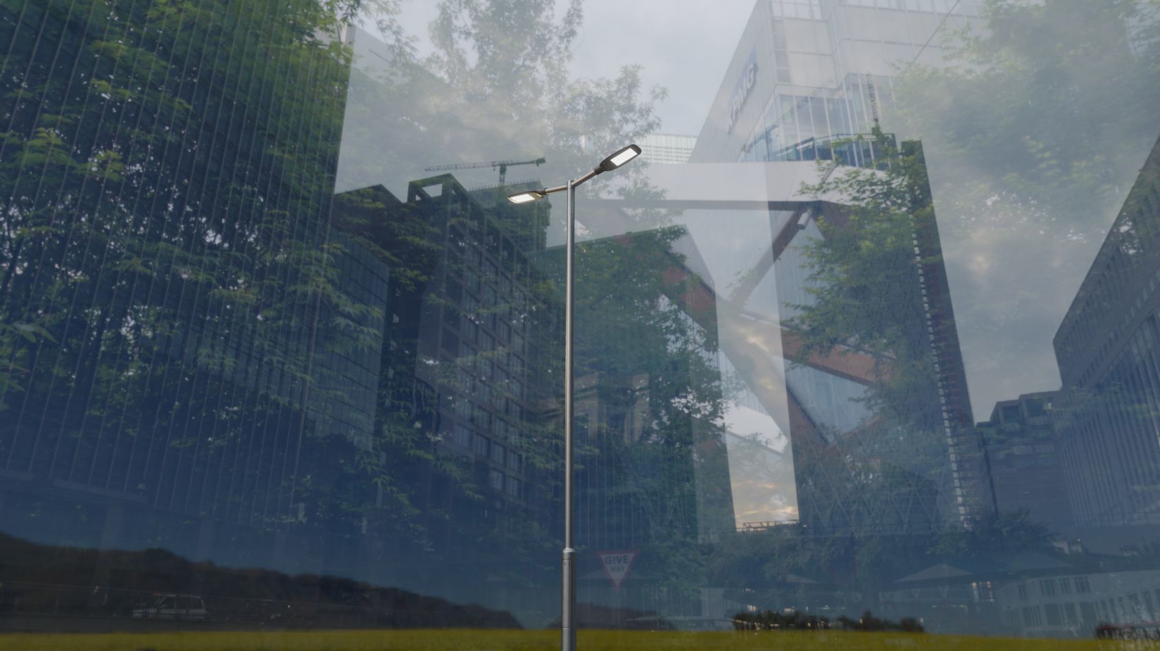 Street Light 12 version 7 5m with pole 2 Low-poly 3D model_38