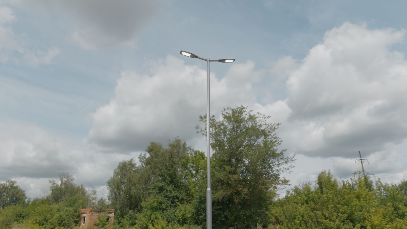 Street Light 12 version 7 5m with pole 2 Low-poly 3D model_33