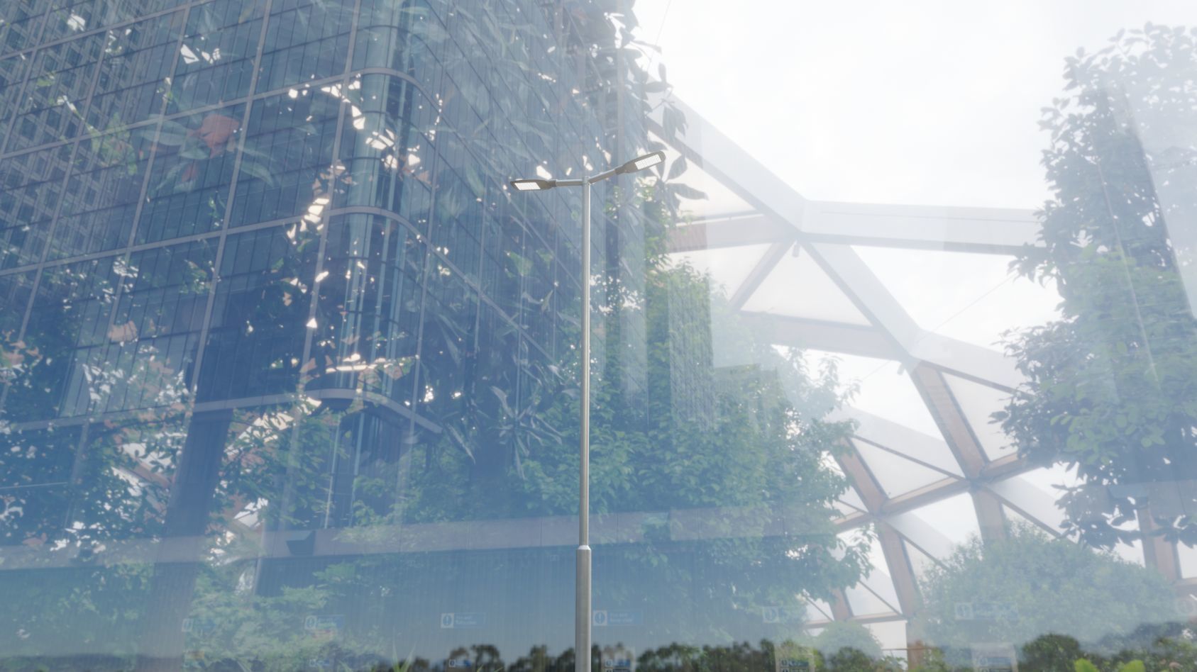 Street Light 12 version 7 5m with pole 2 Low-poly 3D model_53