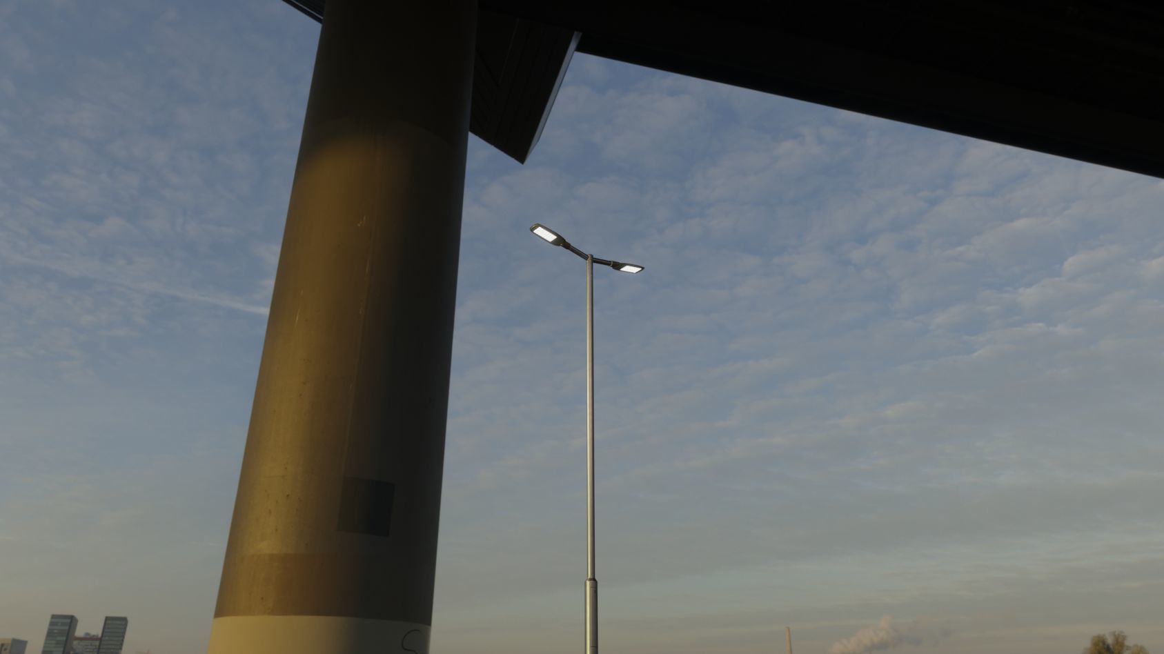 Street Light 12 version 7 5m with pole 2 Low-poly 3D model_92