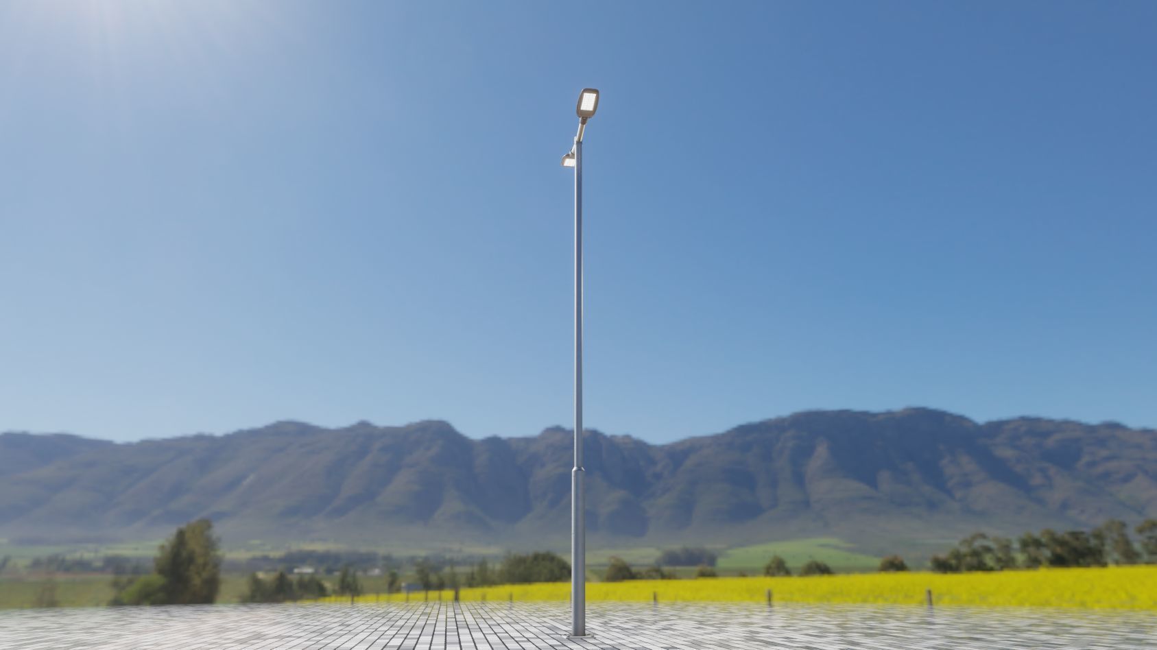 Street Light 12 version 7 5m with pole 2 Low-poly 3D model_70