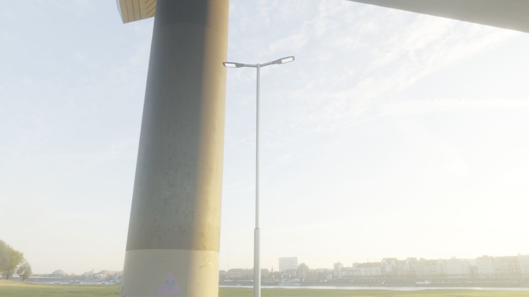Street Light 12 version 7 5m with pole 2 Low-poly 3D model_52