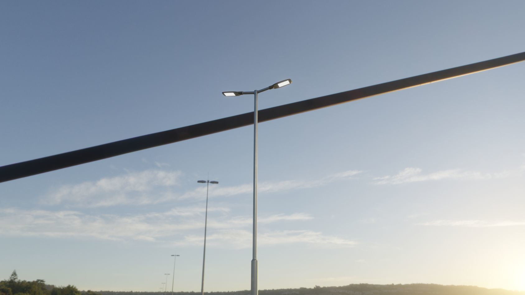 Street Light 12 version 7 5m with pole 2 Low-poly 3D model_20