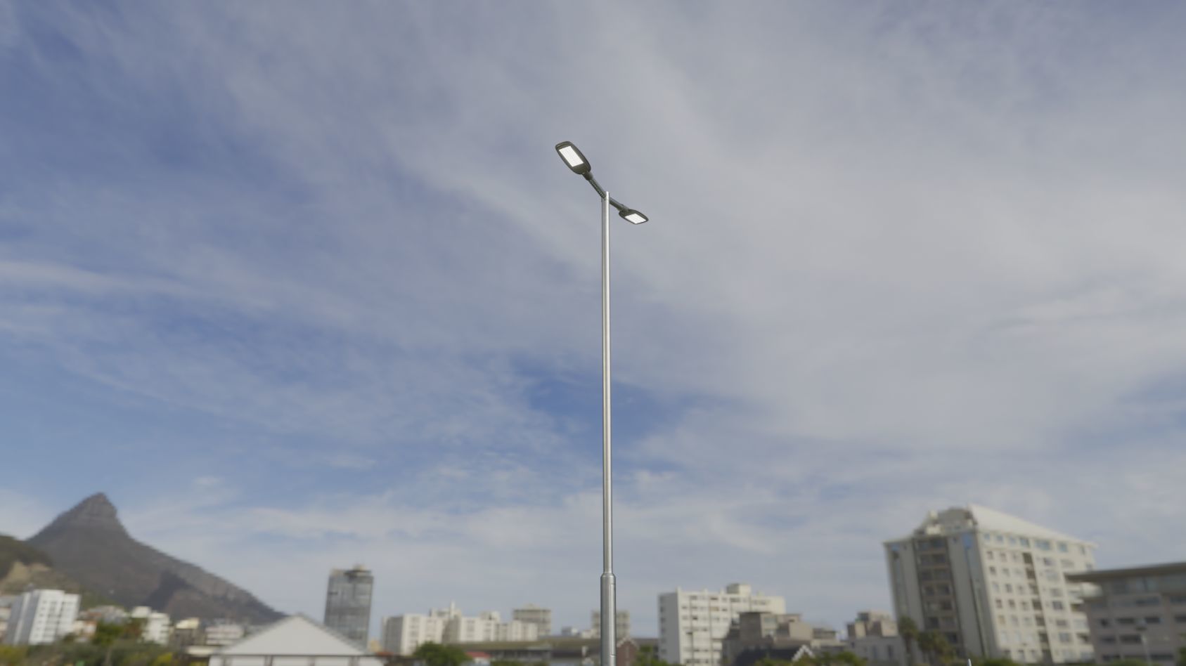 Street Light 12 version 7 5m with pole 2 Low-poly 3D model_29
