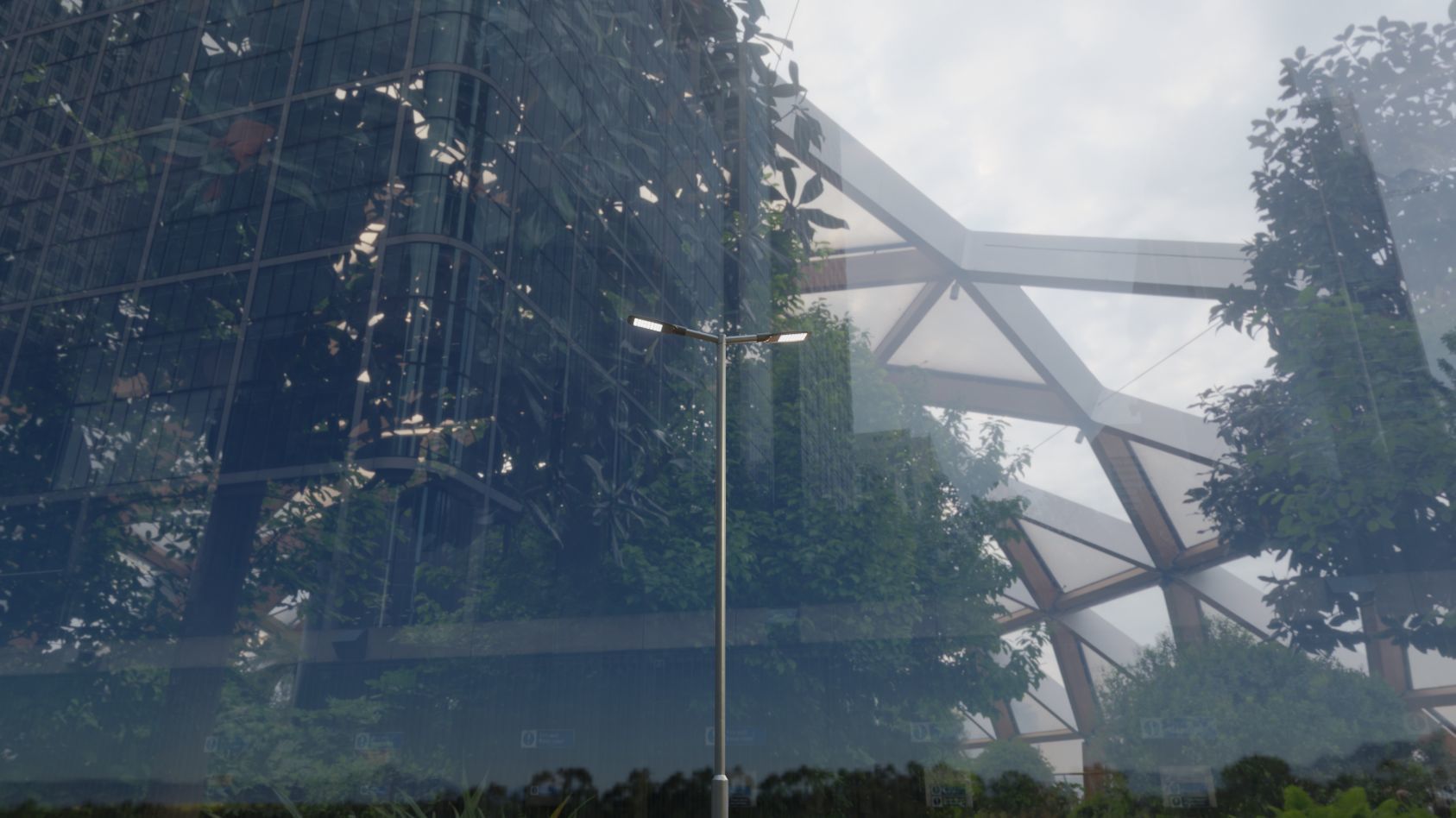 Street Light 12 version 7 5m with pole 2 Low-poly 3D model_78