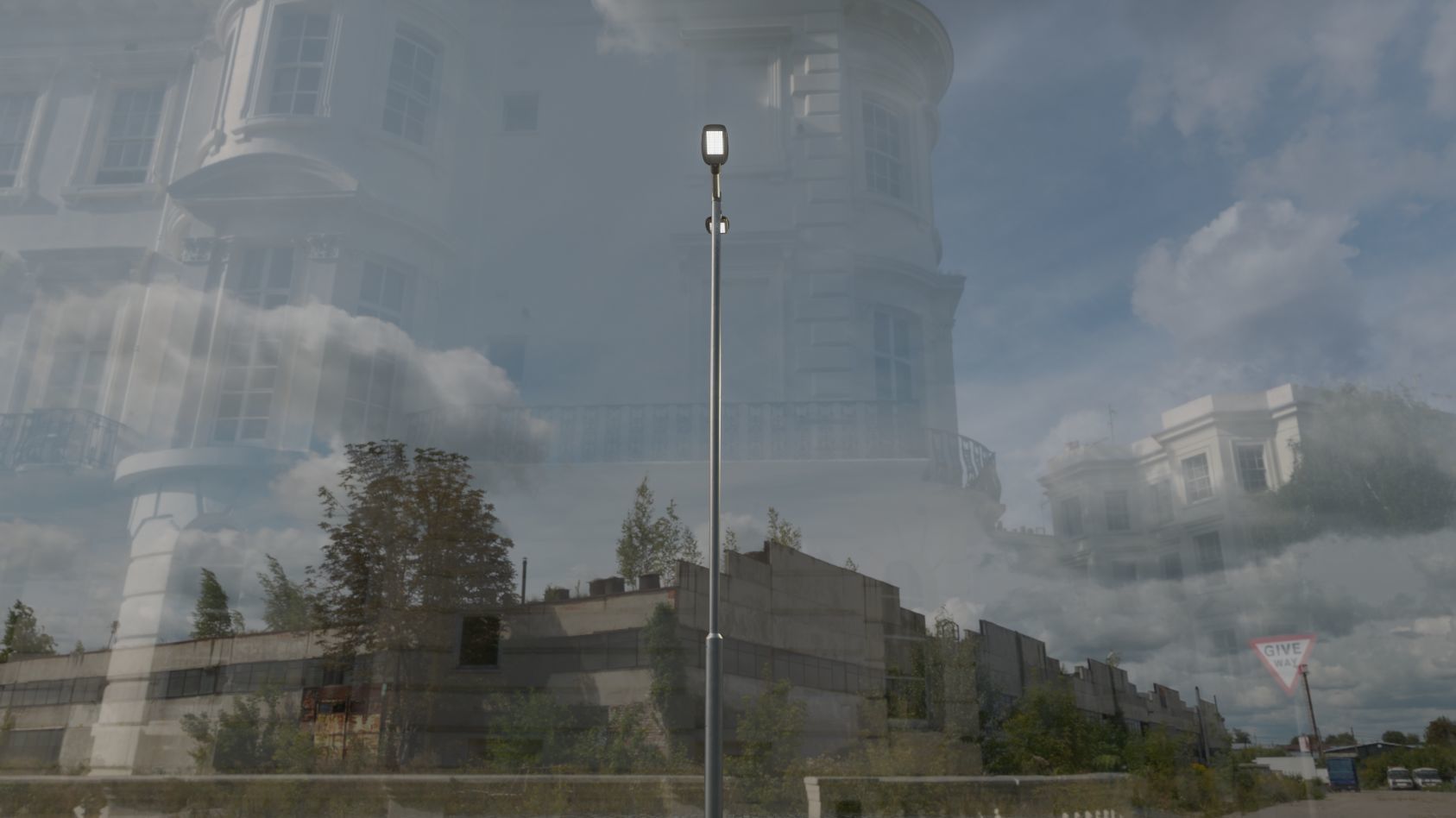 Street Light 12 version 7 5m with pole 2 Low-poly 3D model_10