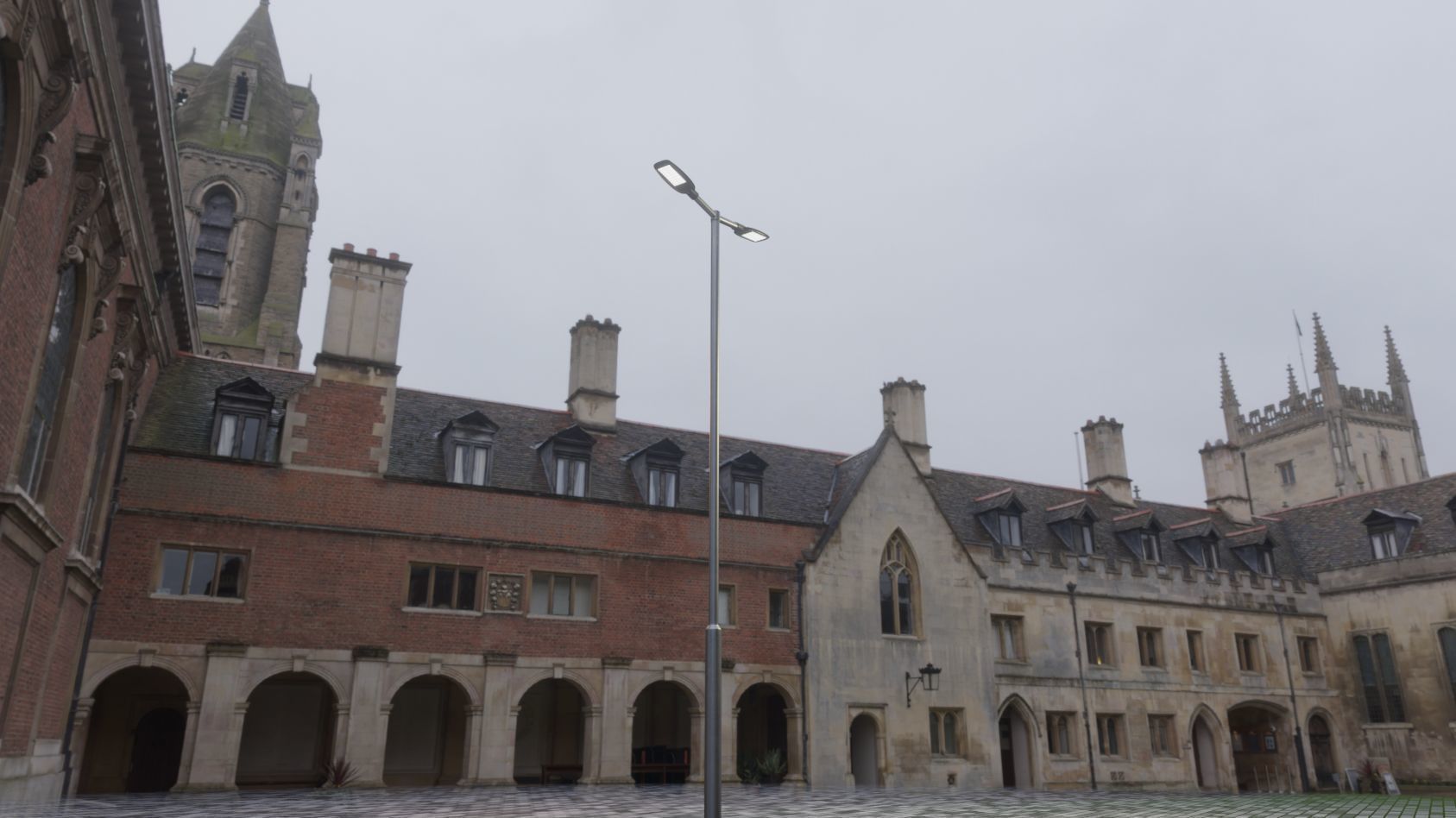 Street Light 12 version 7 5m with pole 2 Low-poly 3D model_74