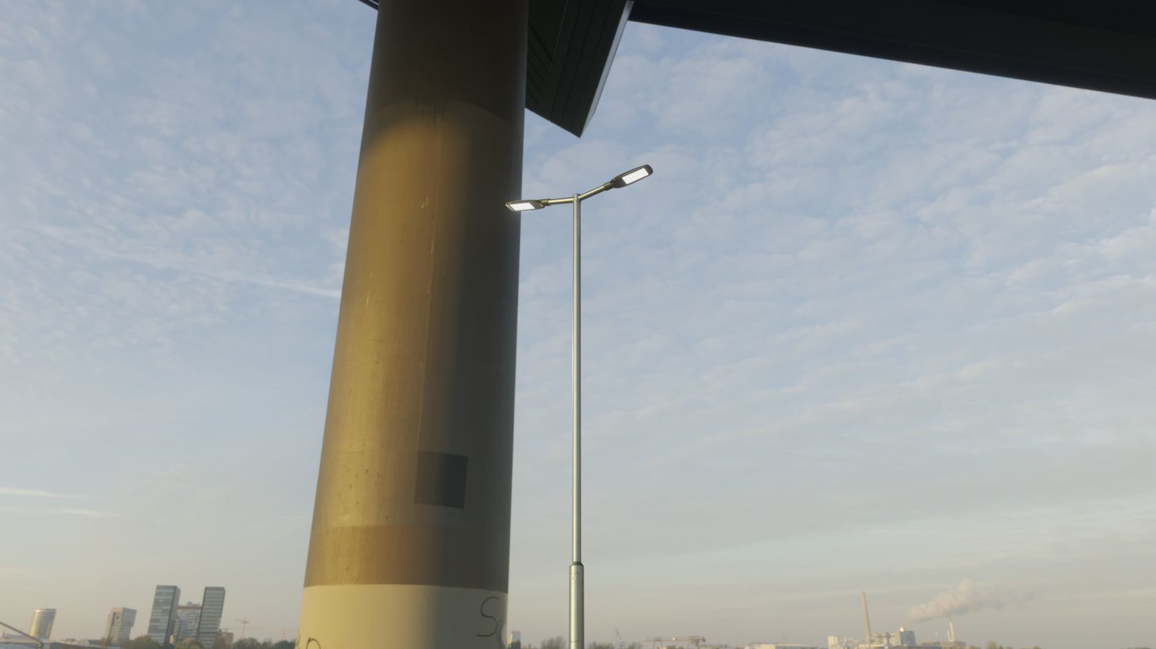 Street Light 12 version 7 5m with pole 2 Low-poly 3D model_37