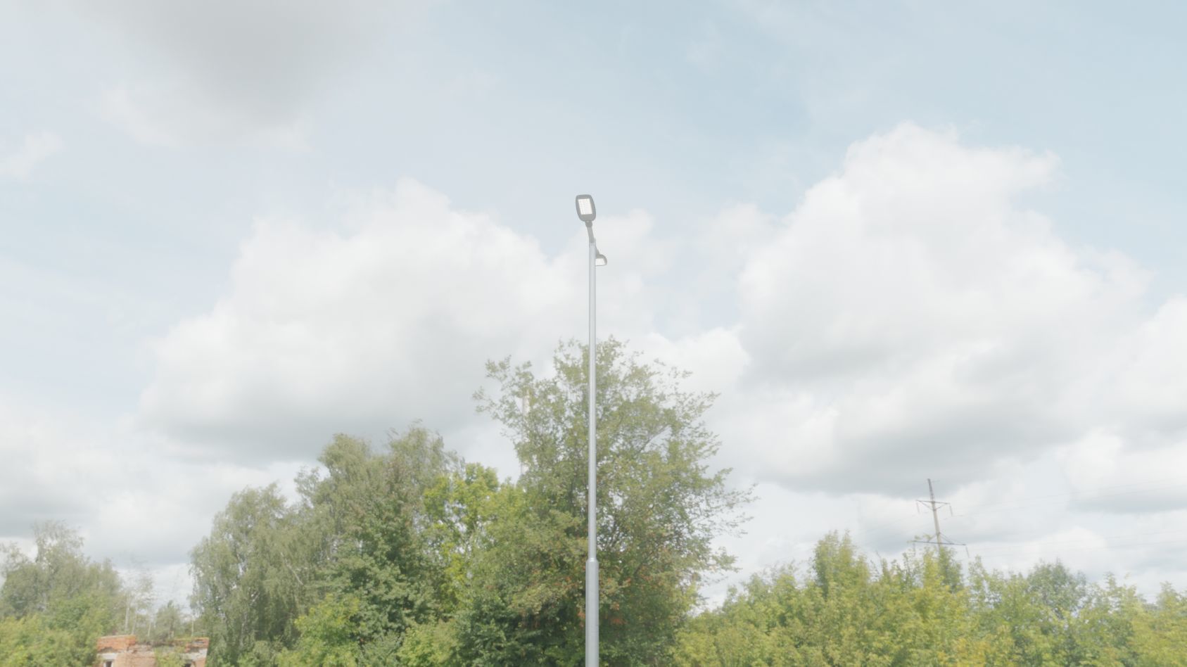 Street Light 12 version 7 5m with pole 2 Low-poly 3D model_88