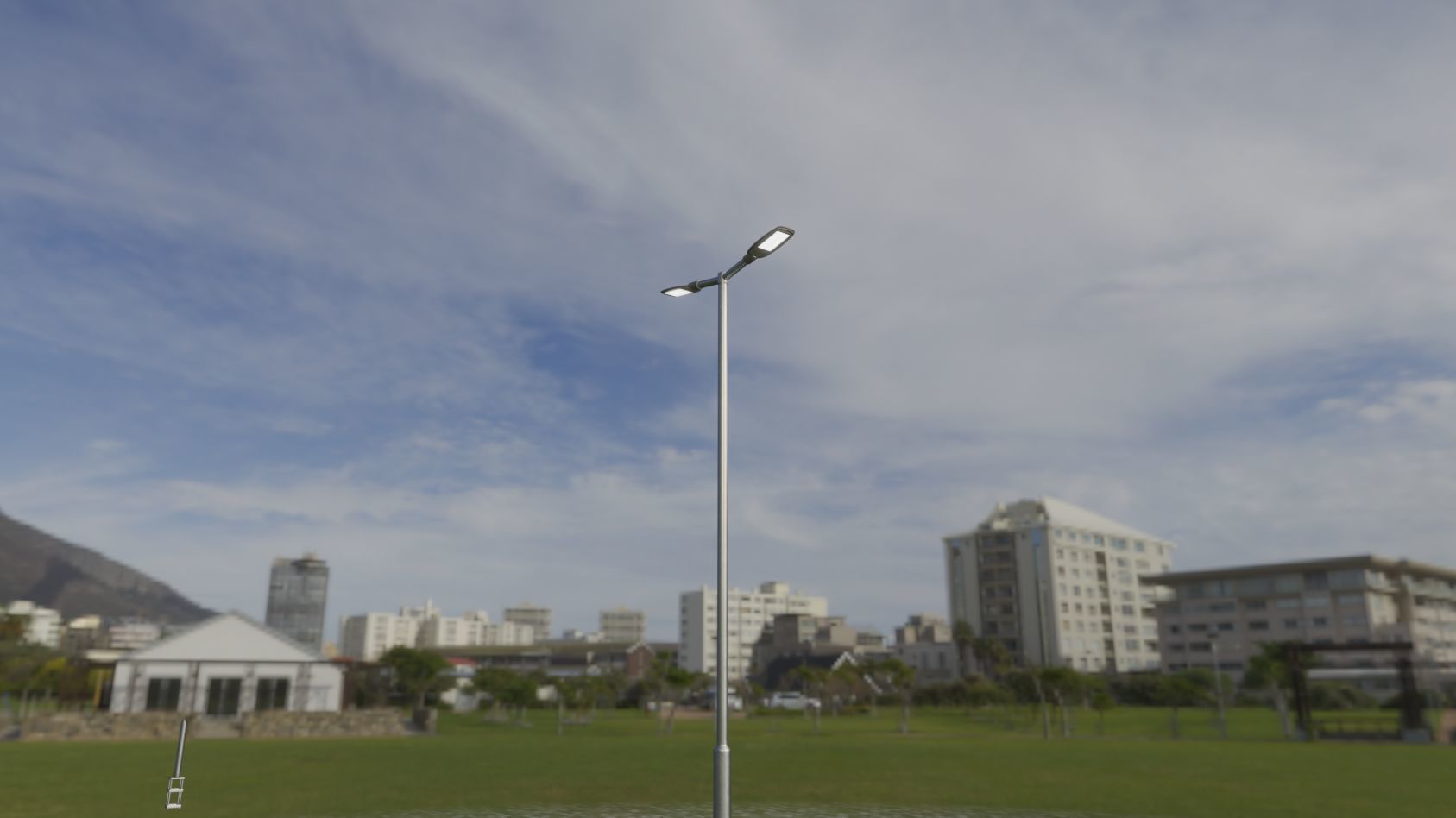 Street Light 12 version 7 5m with pole 2 Low-poly 3D model_84