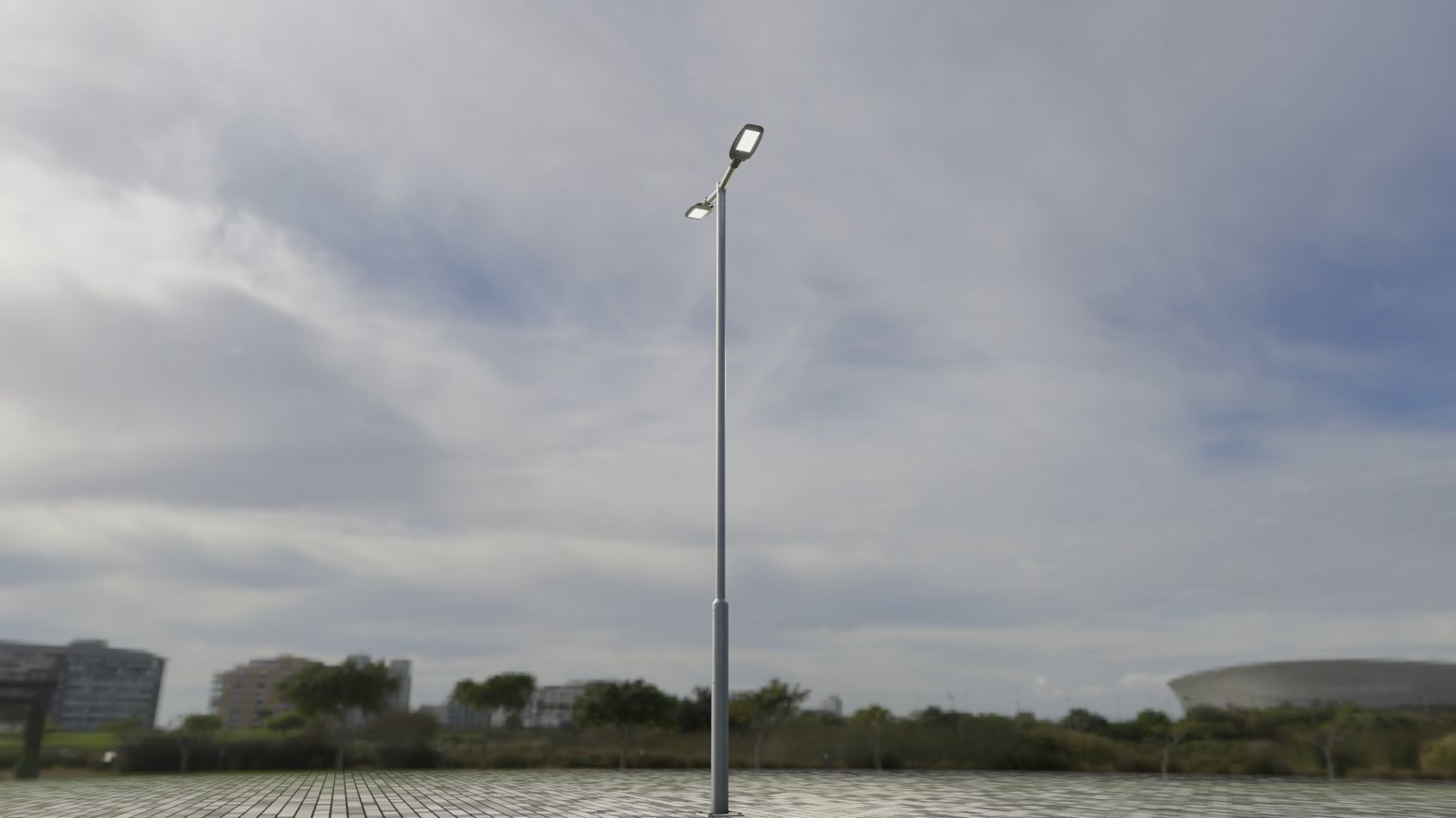 Street Light 12 version 7 5m with pole 2 Low-poly 3D model_69