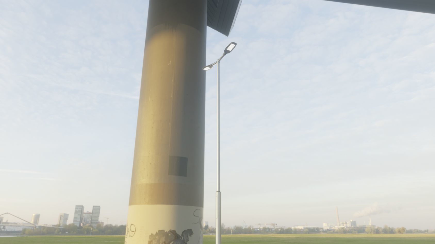 Street Light 12 version 7 5m with pole 2 Low-poly 3D model_7