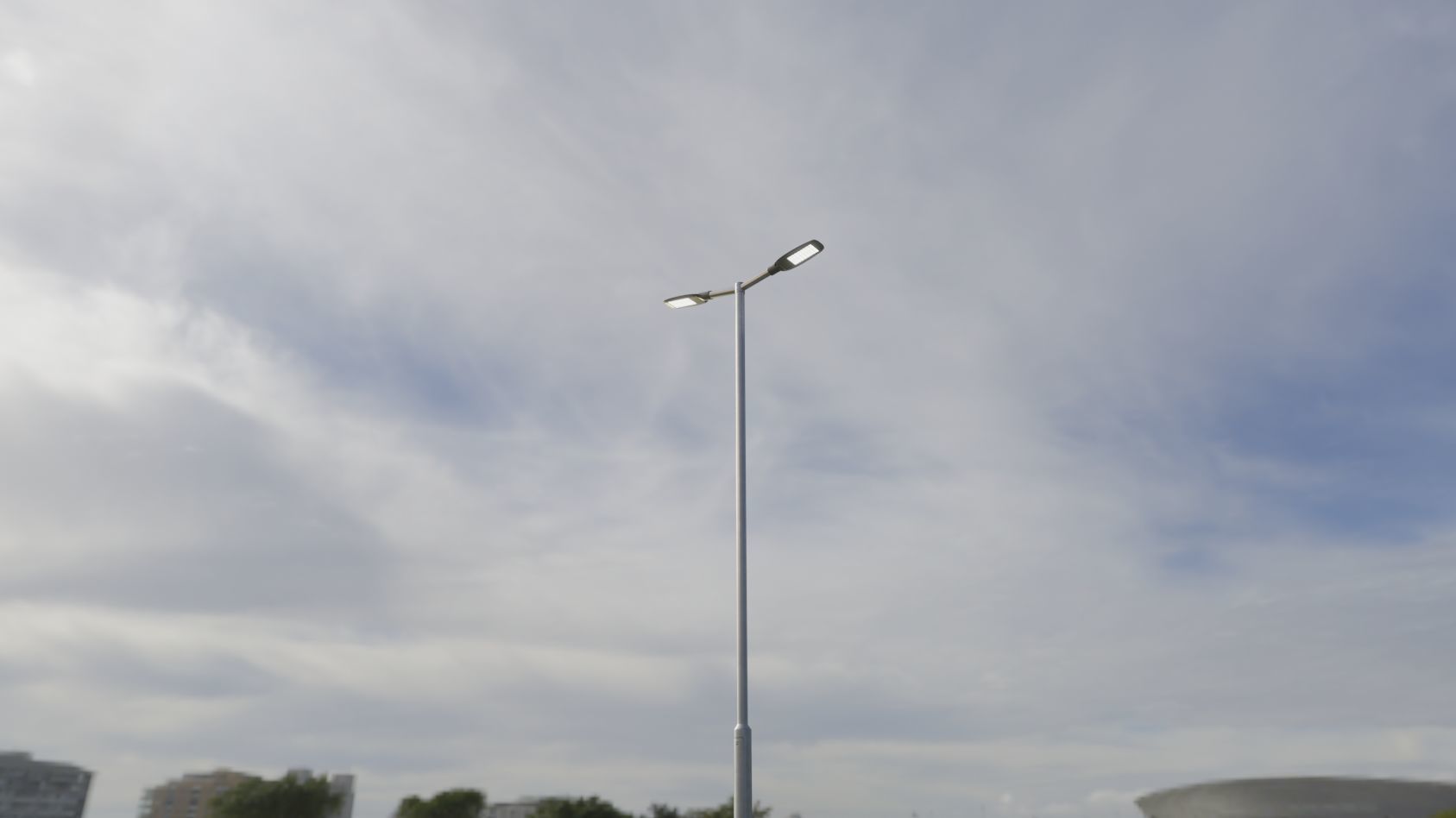 Street Light 12 version 7 5m with pole 2 Low-poly 3D model_99
