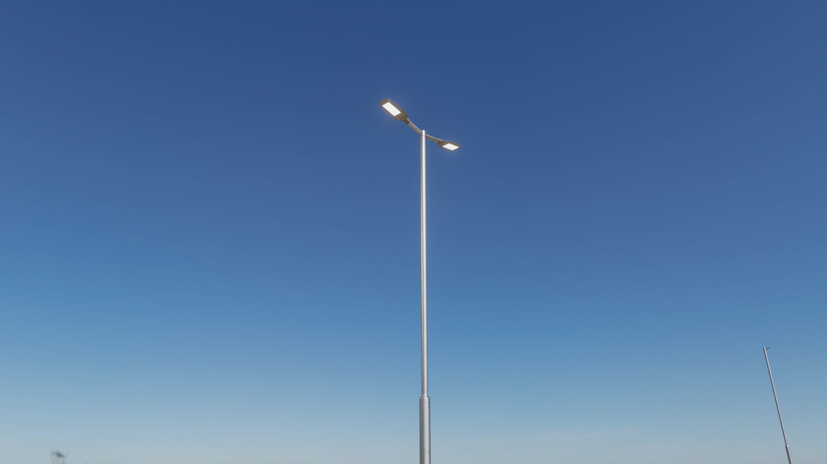 Street Light 12 version 7 5m with pole 2 Low-poly 3D model_30