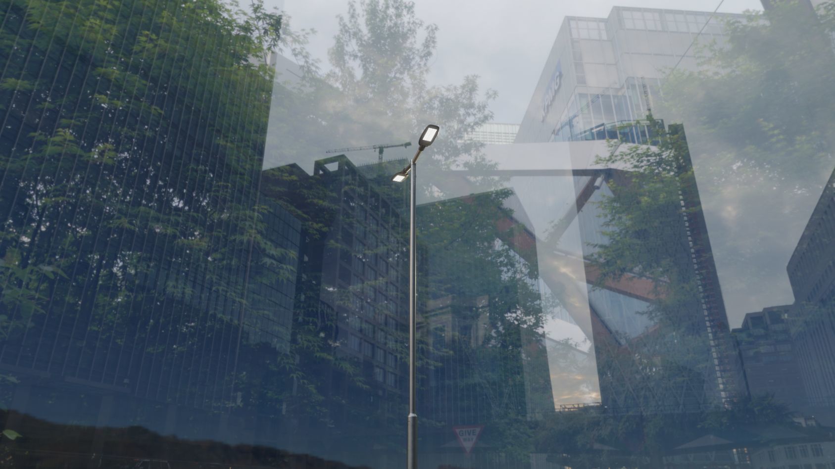 Street Light 12 version 7 5m with pole 2 Low-poly 3D model_8