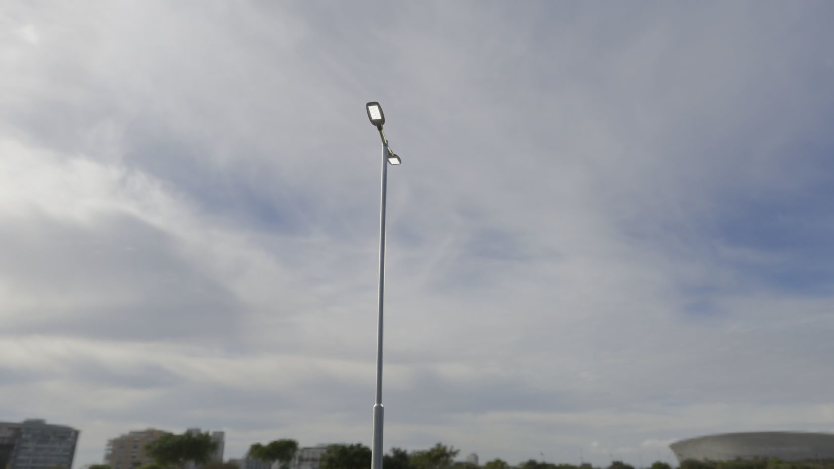 Street Light 12 version 7 5m with pole 2 Low-poly 3D model_44
