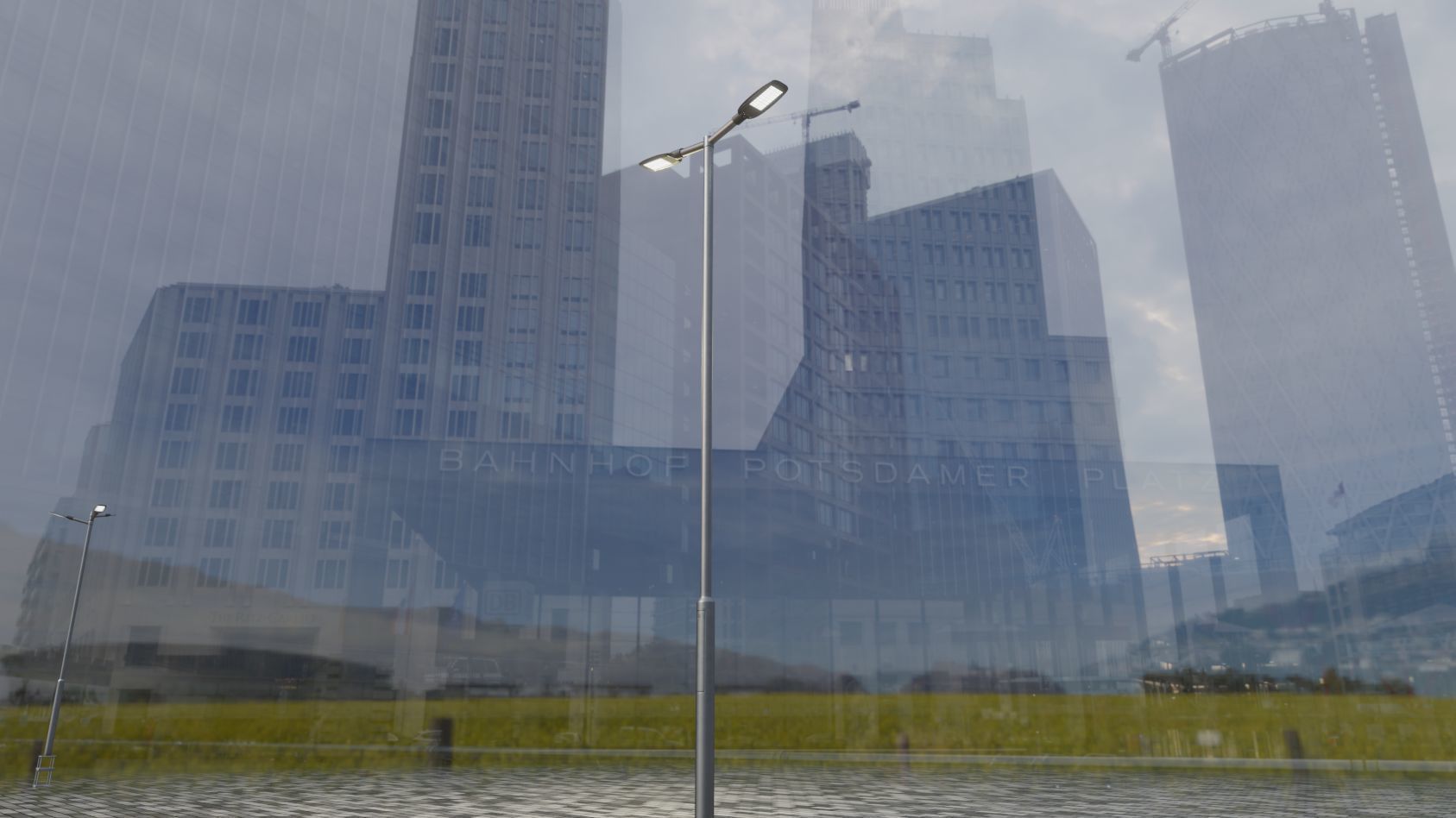 Street Light 12 version 7 5m with pole 2 Low-poly 3D model_39