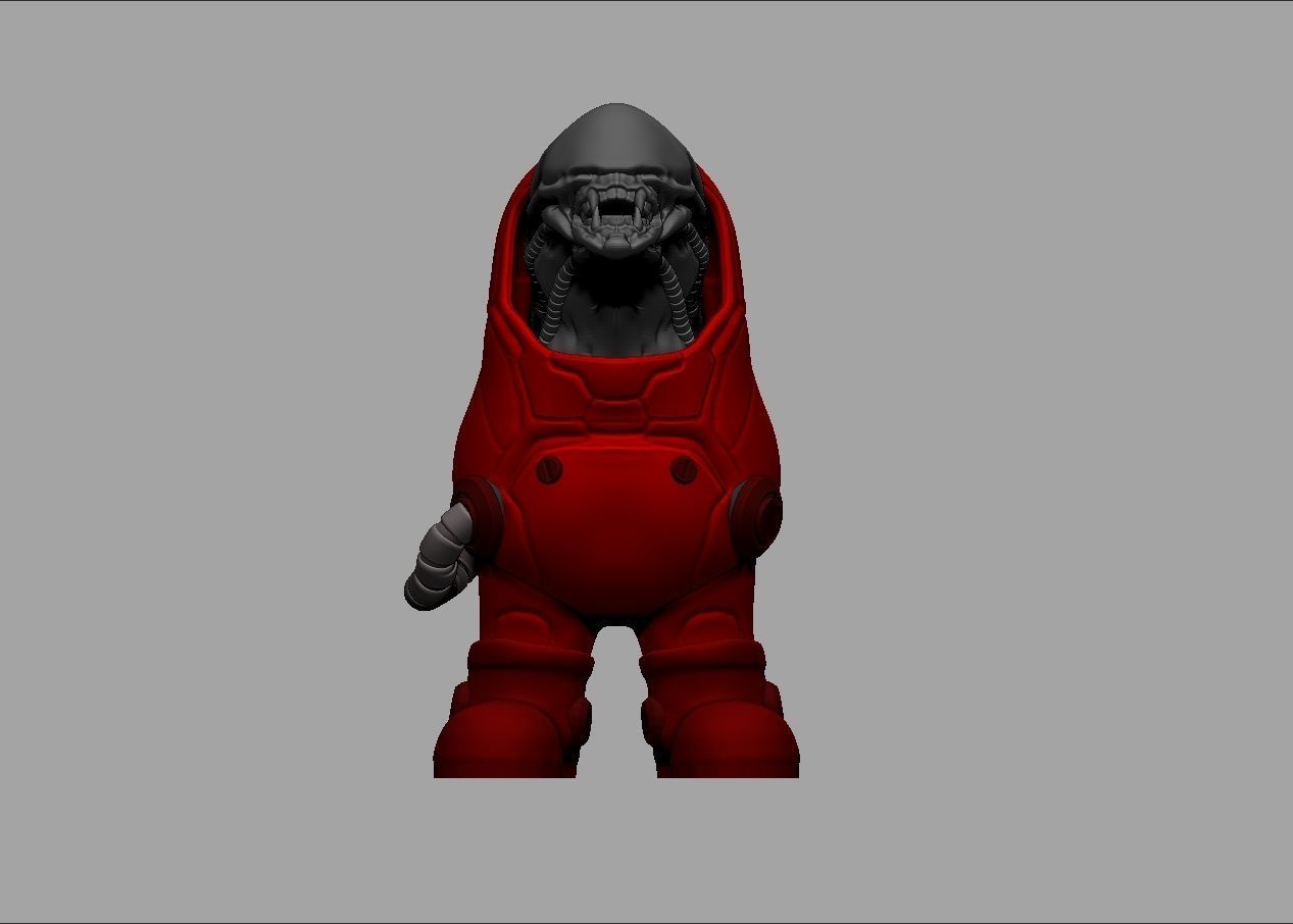 Among us game character alien impostor 3D print model_2