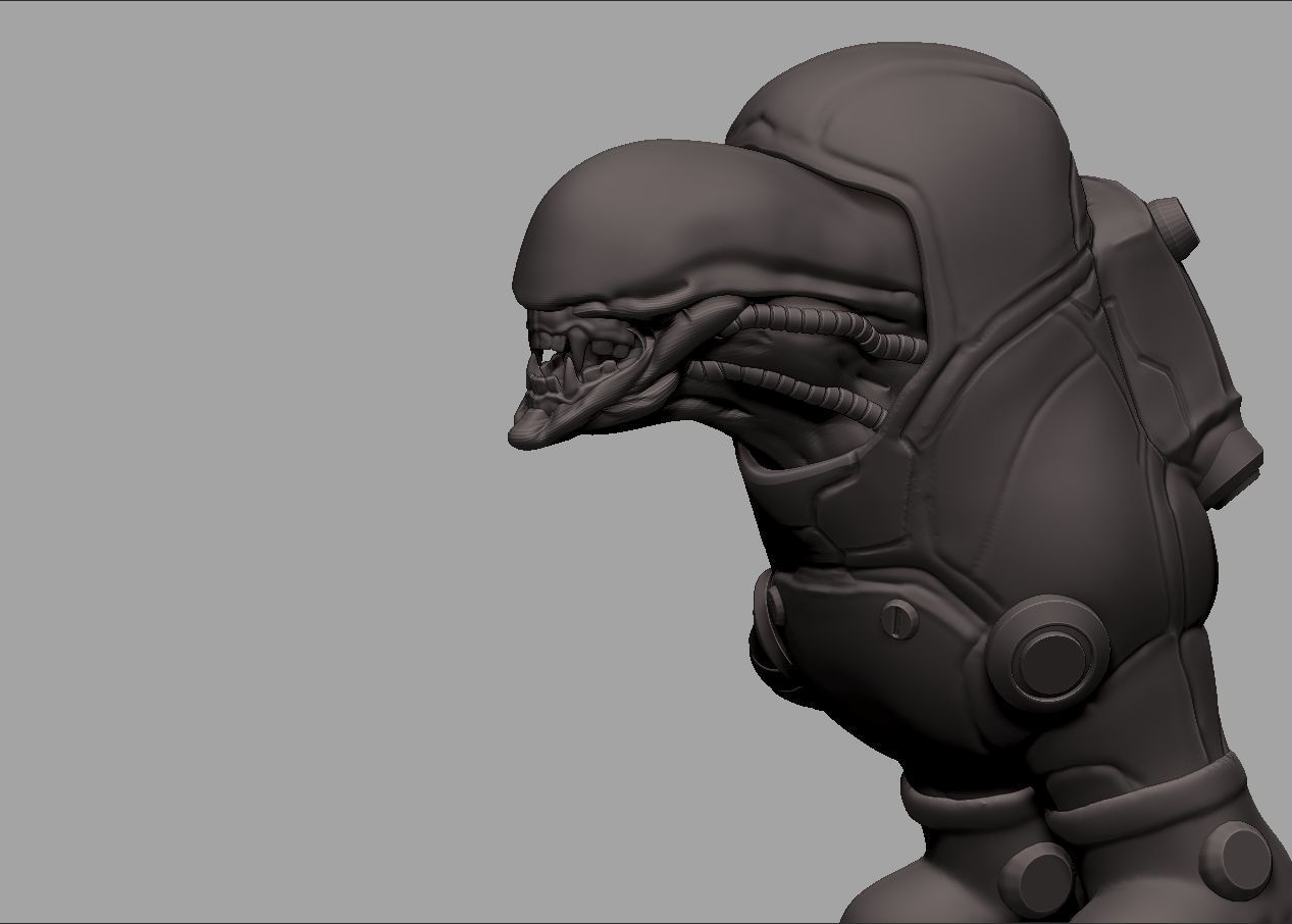 Among us game character alien impostor 3D print model_9