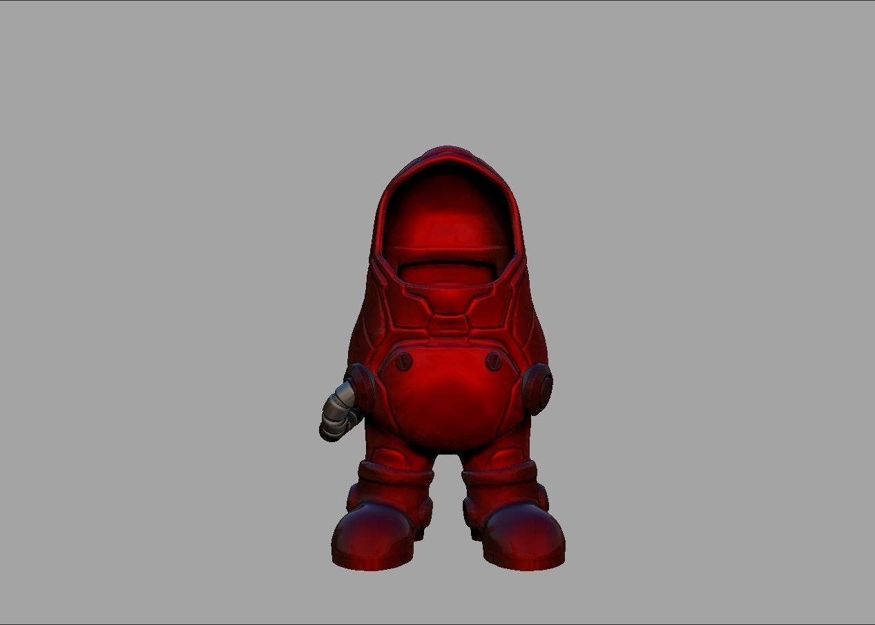Among us game character alien impostor 3D print model_19