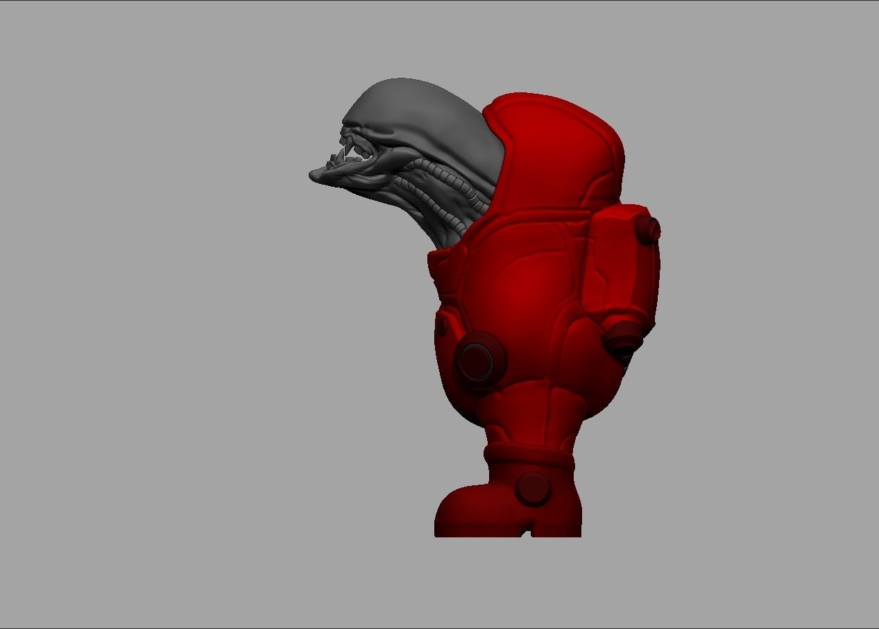 Among us game character alien impostor 3D print model_3