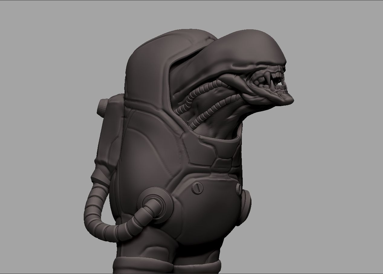 Among us game character alien impostor 3D print model_8