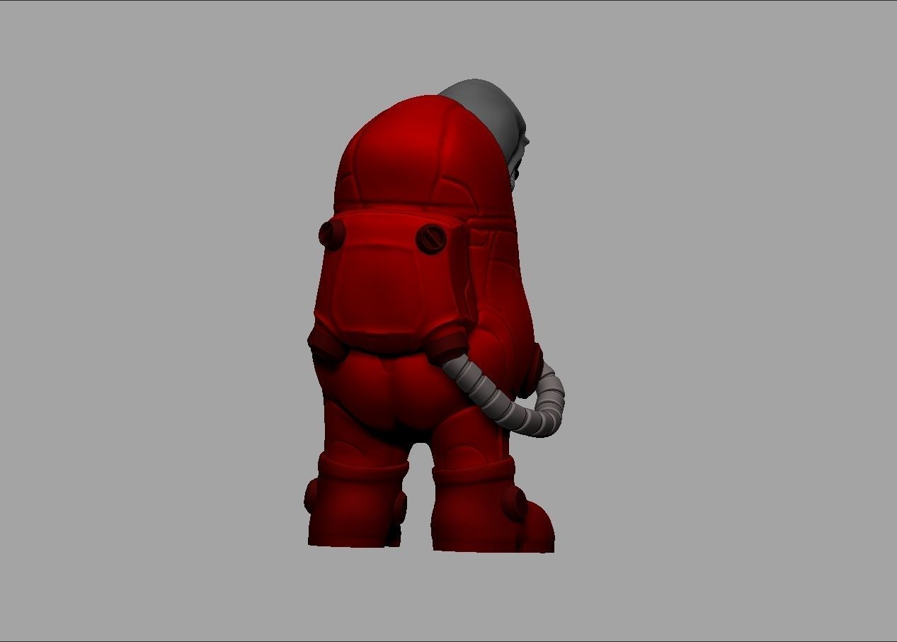 Among us game character alien impostor 3D print model_16
