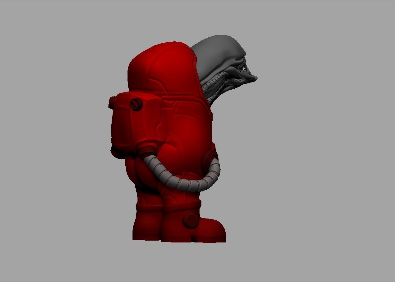 Among us game character alien impostor 3D print model_15