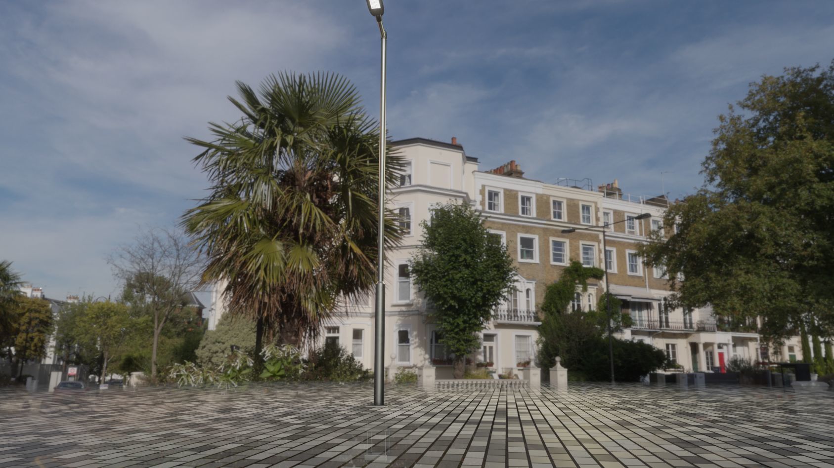 Street Light 12 version 6 5m with pole 2 Low-poly 3D model_7