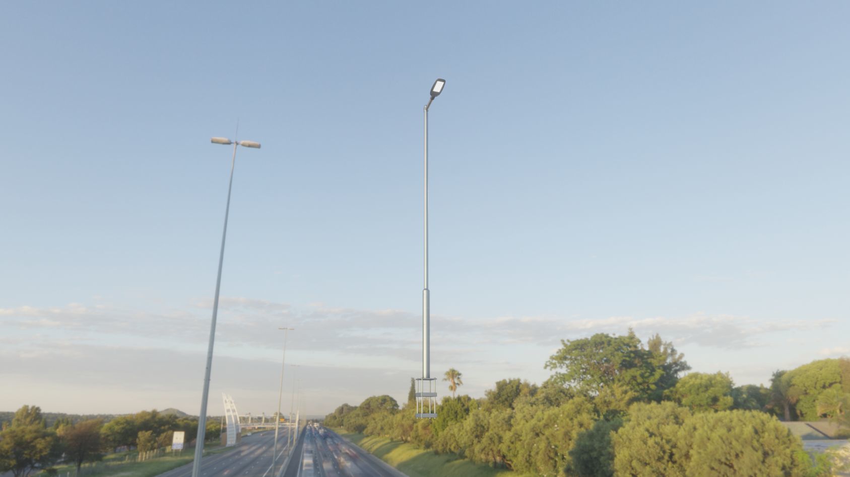 Street Light 12 version 6 5m with pole 2 Low-poly 3D model_70