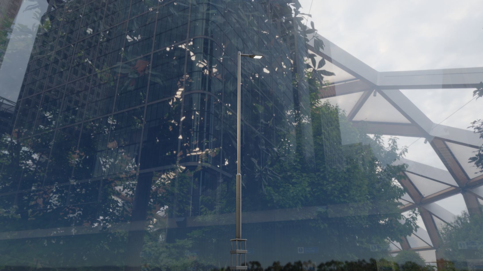 Street Light 12 version 6 5m with pole 2 Low-poly 3D model_28