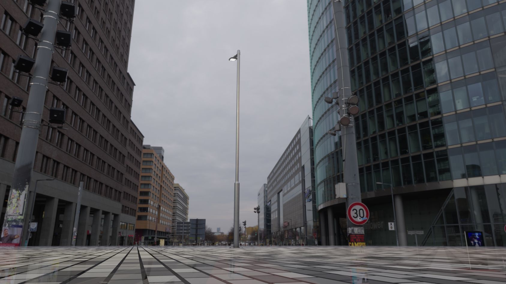 Street Light 12 version 6 5m with pole 2 Low-poly 3D model_21