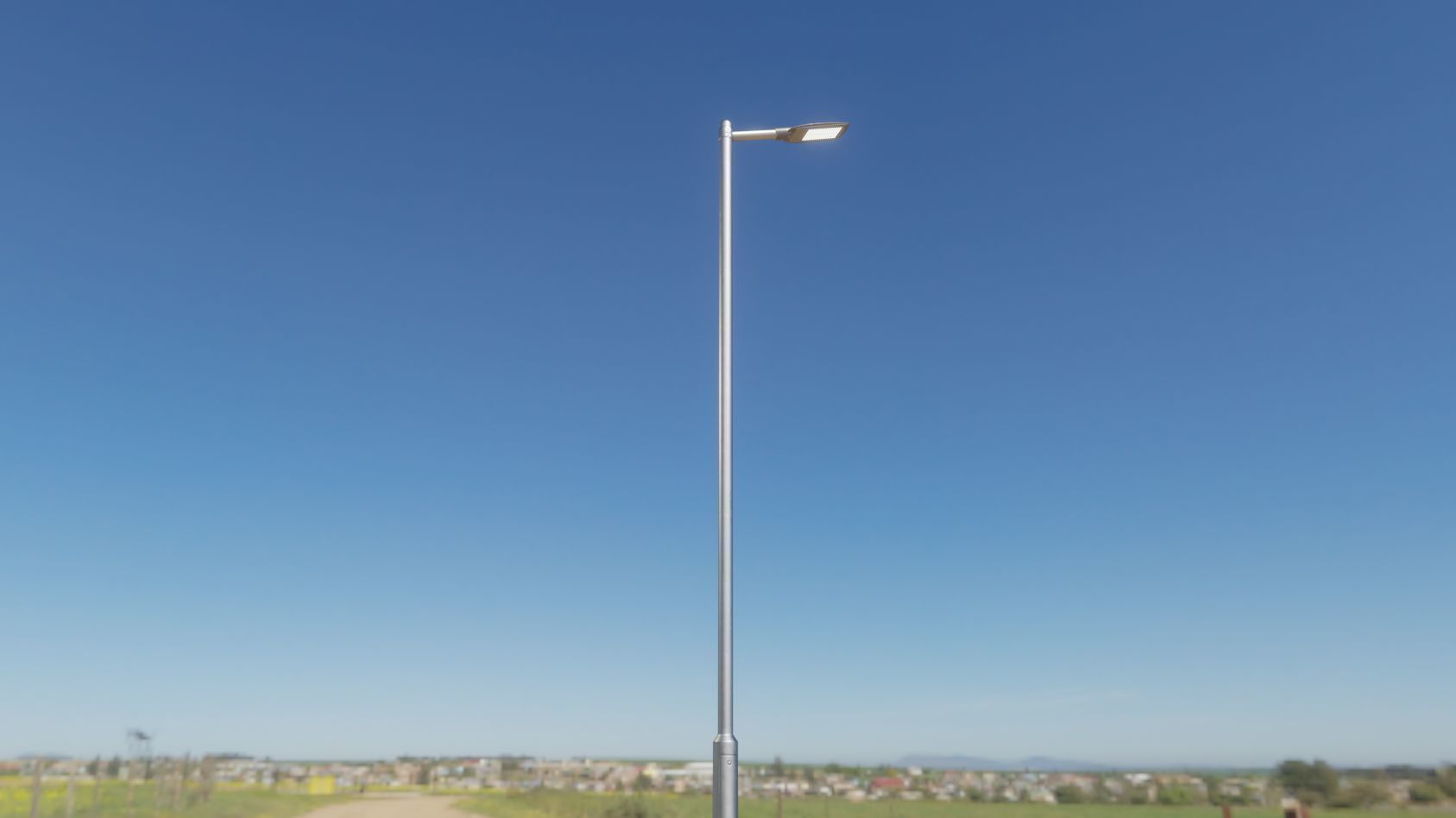 Street Light 12 version 6 5m with pole 2 Low-poly 3D model_95