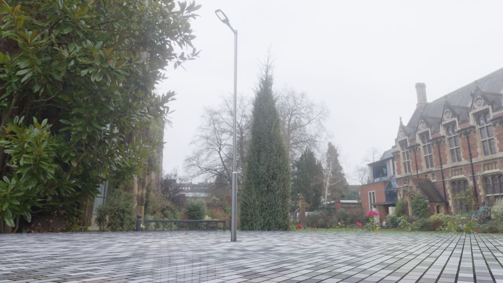 Street Light 12 version 6 5m with pole 2 Low-poly 3D model_9