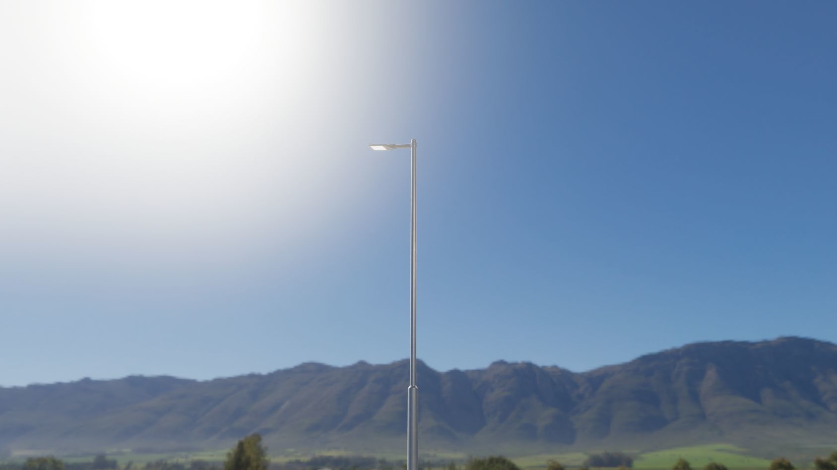 Street Light 12 version 6 5m with pole 2 Low-poly 3D model_50