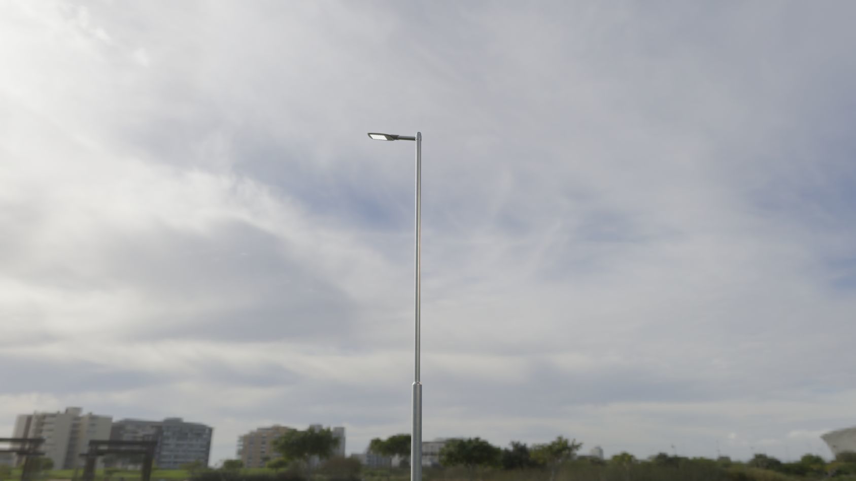 Street Light 12 version 6 5m with pole 2 Low-poly 3D model_49