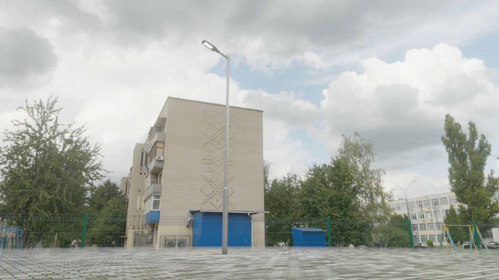 Street Light 12 version 6 5m with pole 2 Low-poly 3D model_11