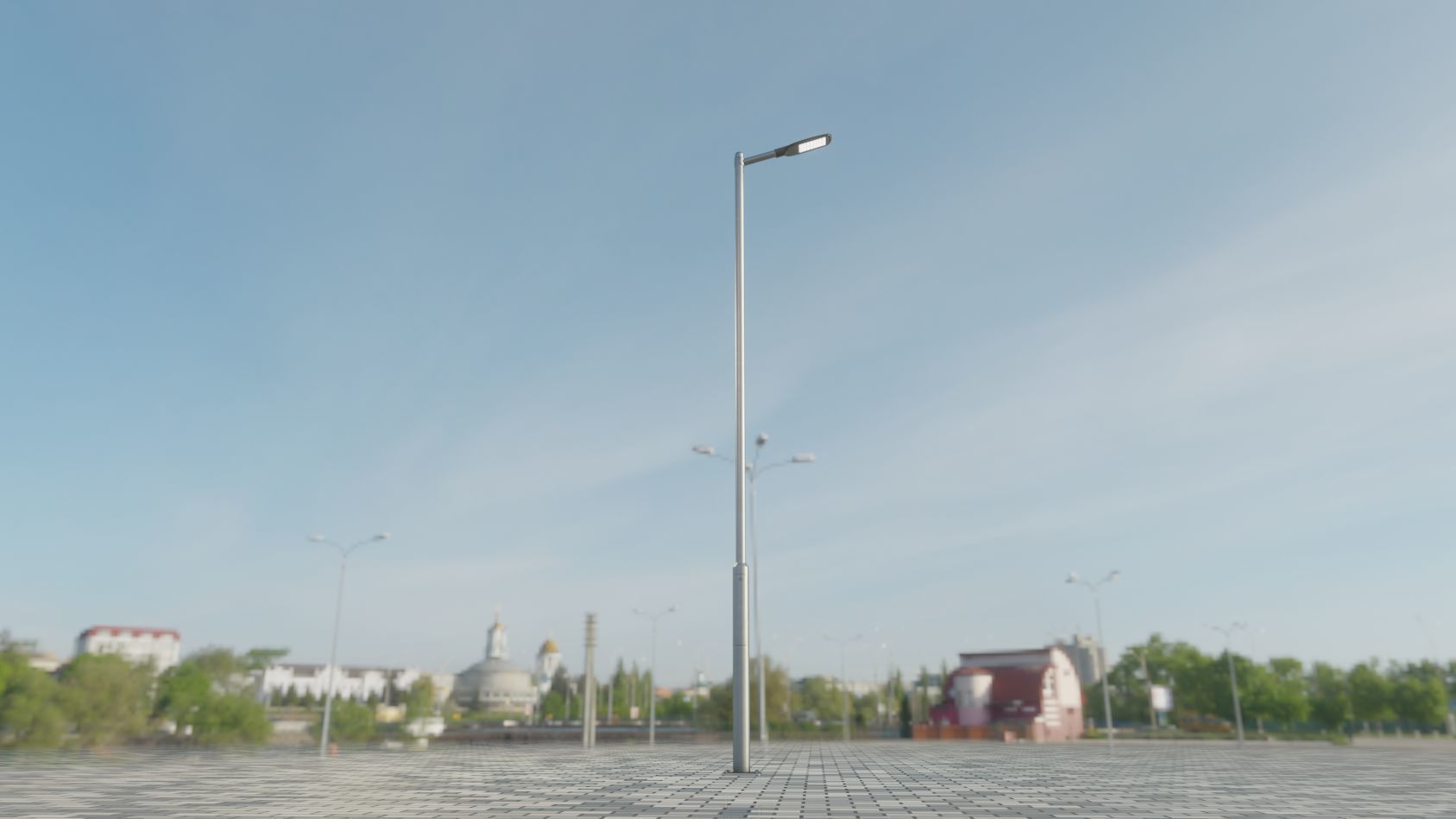 Street Light 12 version 6 5m with pole 2 Low-poly 3D model_31